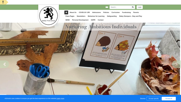 Screenshot of the Friends Of Slaley School website