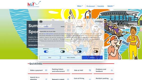 Screenshot of the The Mayor Of Hammersmith And Fulham's Appeal Fund website