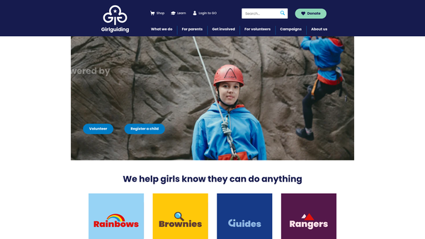 Screenshot of the Keynsham District Guides website