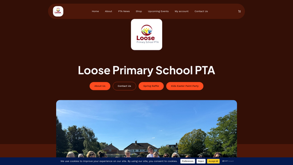 Screenshot of the Loose Primary School Parent And Teacher Association website