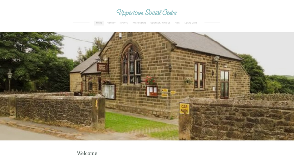 Screenshot of the Uppertown Social Centre website