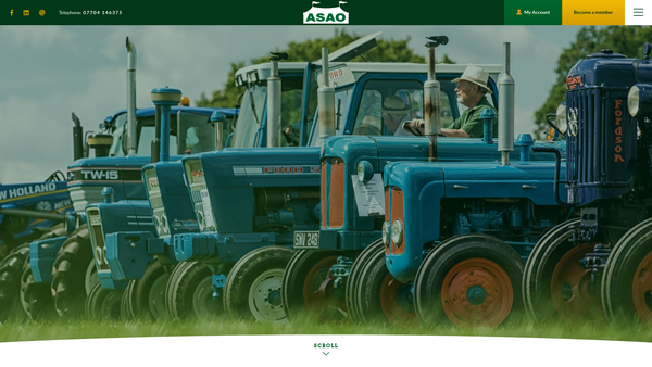 Screenshot of the Association Of Show And Agricultural Organisations website