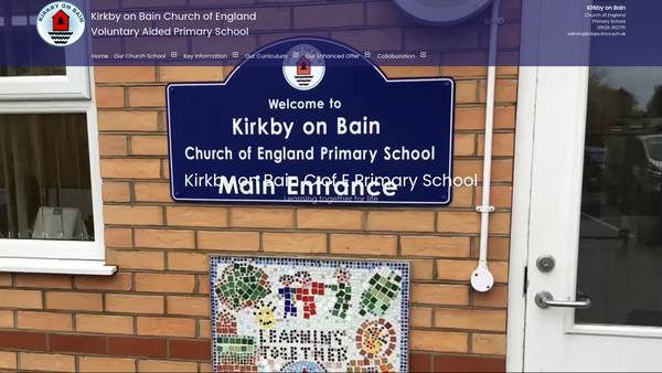 Screenshot of the Friends Of Kirkby On Bain School website