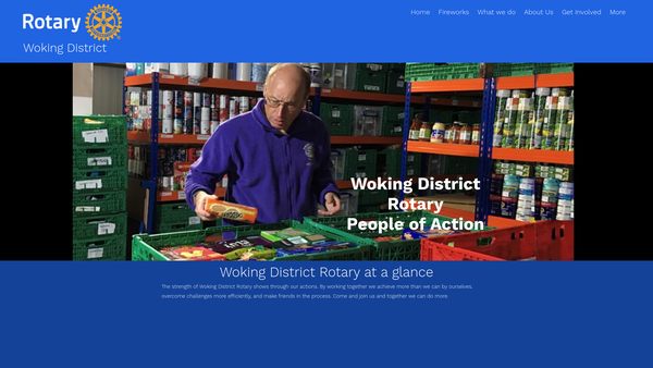Screenshot of the Rotary Club Of Woking District Trust Fund website