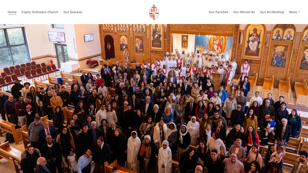 Screenshot of the The Coptic Orthodox Church Centre website