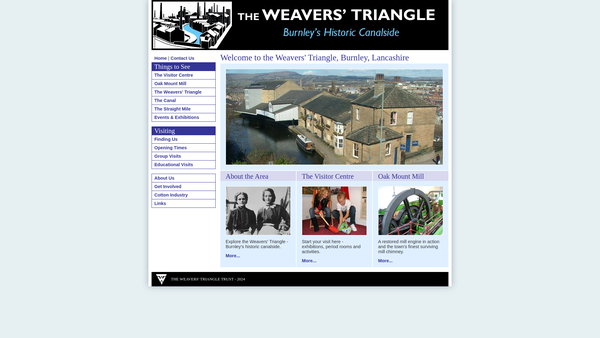 Screenshot of the Weavers Triangle Trust website