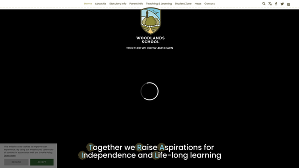 Screenshot of the Friends Of Woodlands School website