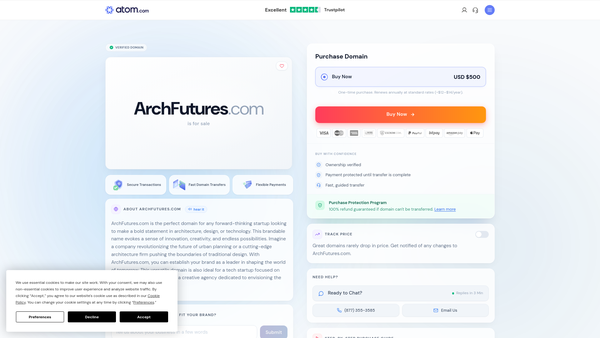 Screenshot of the Arch Initiatives website