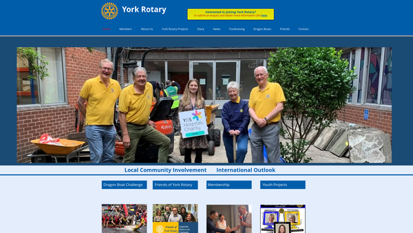 Screenshot of the Rotary Club Of York Charity Fund website