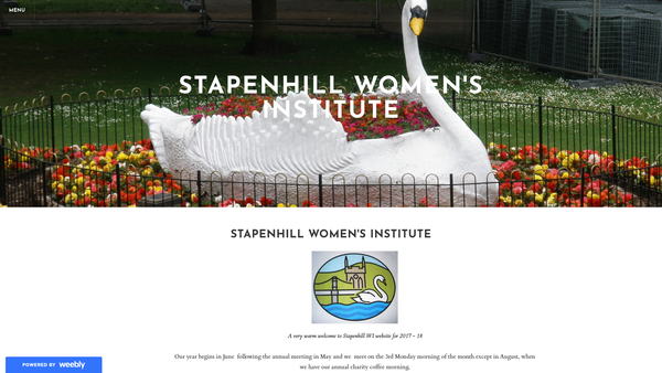 Screenshot of the Stapenhill Women's Institute website