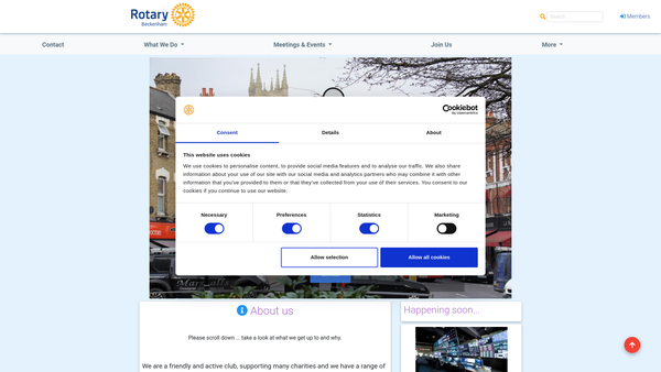 Screenshot of the Rotary Club Of Beckenham Trust Fund website