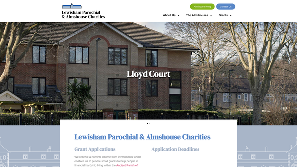 Screenshot of the Lewisham Educational Charity website