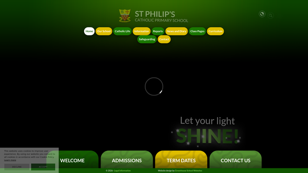 Screenshot of the Friends Of St Philips School website