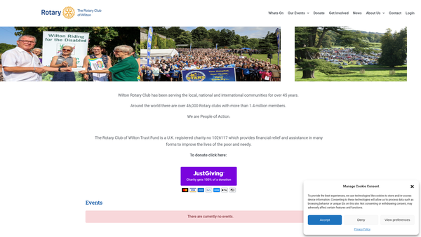 Screenshot of the Rotary Club Of Wilton Trust Fund website