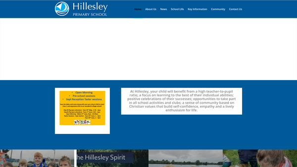 Screenshot of the Friends Of Hillesley School website