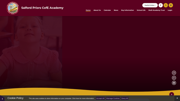 Screenshot of the Friends Of Salford Priors School website