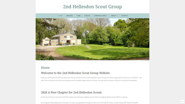 Screenshot of the 2nd Hellesdon (37Th Norwich) Scout Group website
