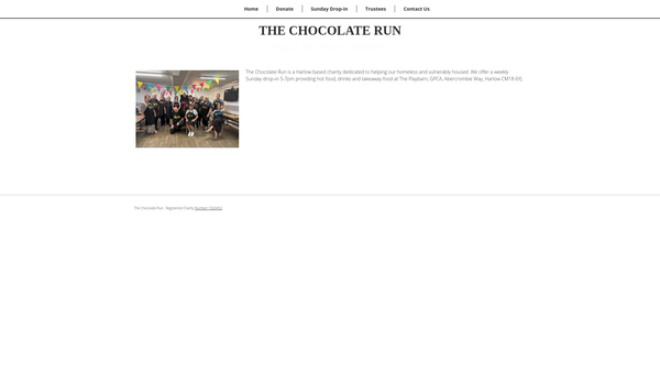 Screenshot of the The Chocolate Run website