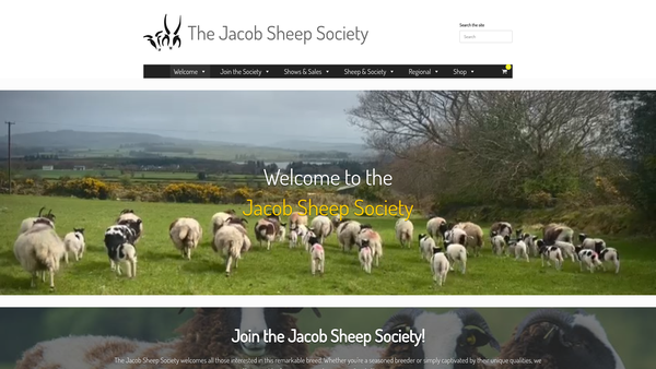 Screenshot of the The Jacob Sheep Society Limited website