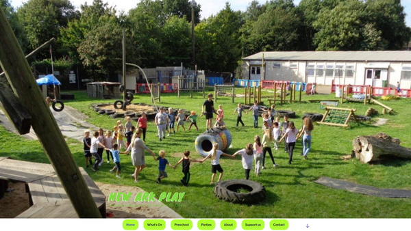 Screenshot of the Newark Play Association website