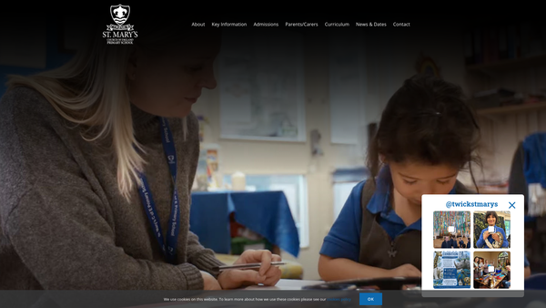 Screenshot of the The Friends Of St Mary's Church Of England Primary School (Twickenham) website