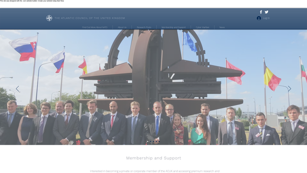Screenshot of the The Atlantic Council Of The United Kingdom website
