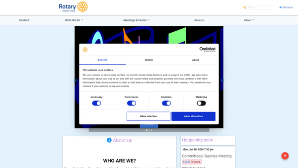 Screenshot of the Rotary Club Of Hitchin Priory Trust Fund website