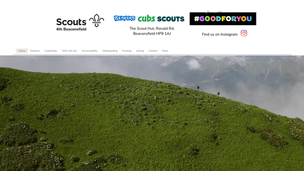 Screenshot of the 4th Beaconsfield Scout Group website