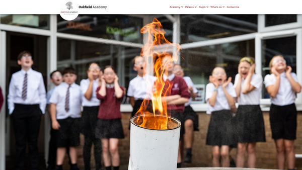 Screenshot of the Oakfield Academy Fundraisers website