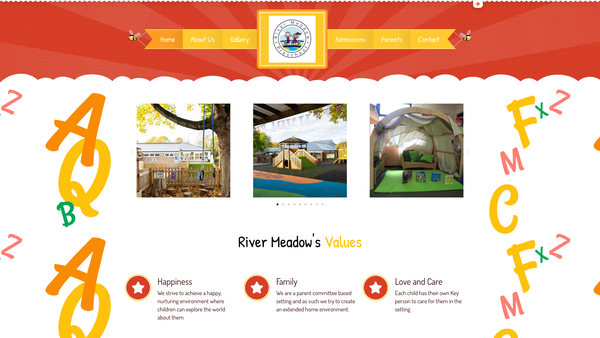Screenshot of the River Meadow website