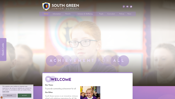 Screenshot of the Friends Of South Green Junior School website