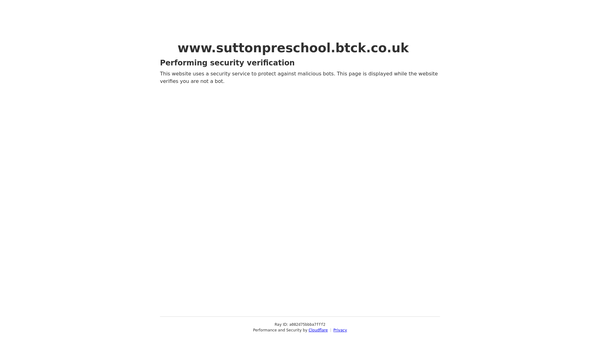 Screenshot of the Sutton On The Forest Preschool website