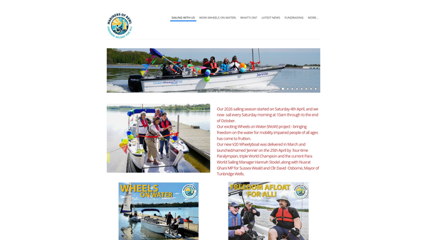 Screenshot of the Mariners Of Bewl website