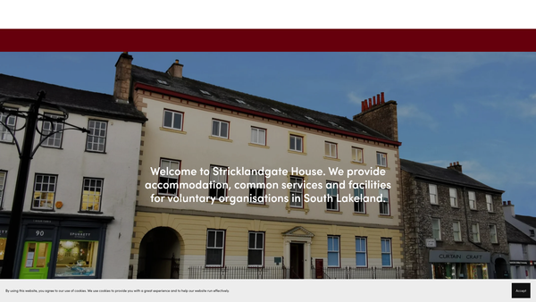 Screenshot of the Stricklandgate House Trust Limited website
