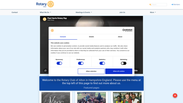 Screenshot of the Rotary Club Of Alton Trust Fund website