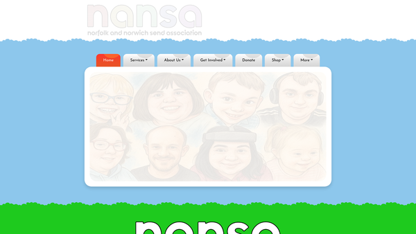 Screenshot of the Norfolk and Norwich SEND Association website