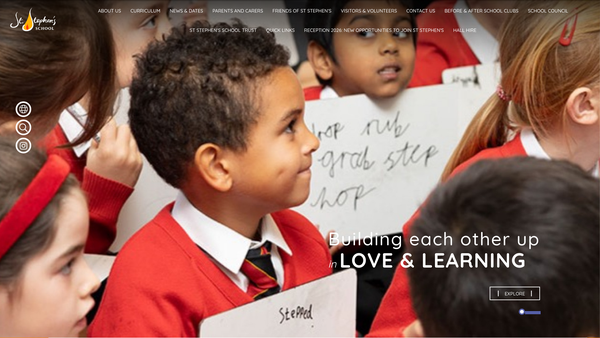 Screenshot of the Friends Of St. Stephen's Primary School website