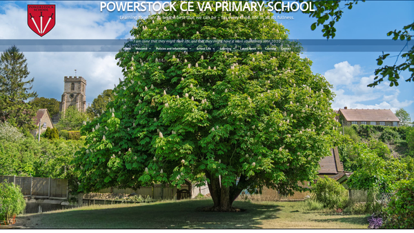 Screenshot of the Powerstock School Association website
