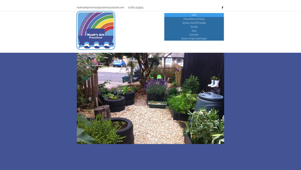 Screenshot of the Noah's Ark Playgroup website