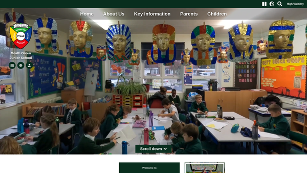 Screenshot of the Friends Of Meath Green Junior School website