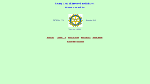 Screenshot of the Rotary Club Of Brewood And District Trust Fund website