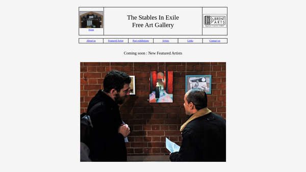 Screenshot of the Brent Arts Council website