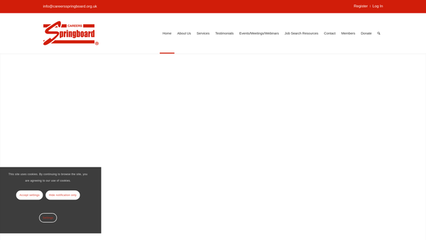 Screenshot of the Careers Springboard website