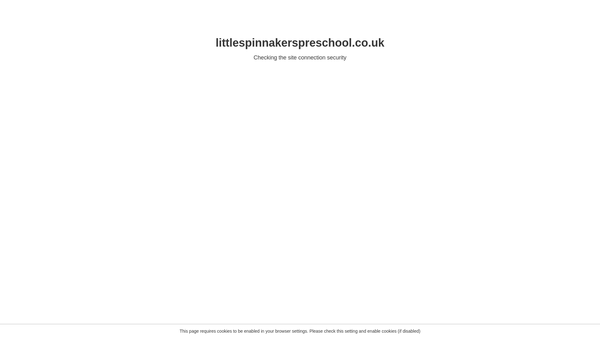 Screenshot of the Little Spinnakers Pre-School website