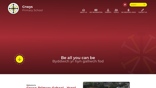 Screenshot of the Crwys Parent Teacher Association website