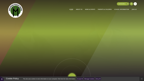 Screenshot of the Montpelier Primary School Parents, Teachers And Friends Association website