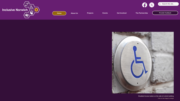 Screenshot of the Inclusive Norwich website