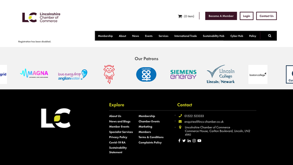 Screenshot of the Rotary Club Of Newark Charity Fund website