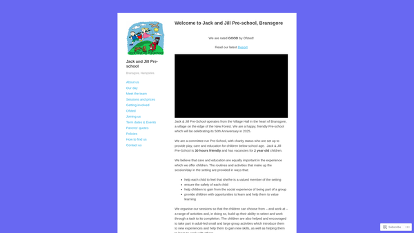 Screenshot of the Jack And Jill Preschool website