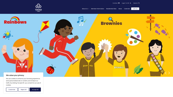 Screenshot of the Essex South East Guide Association website
